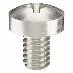 Pan head machine screws with Phillips drive for secure fastening in machinery, electrical enclosures, and instrumentation. Made from 18-8 stainless steel with a plain finish. Thread size M2x0.40, 3 mm length, #1 drive size. Supplied in a 50-pack.