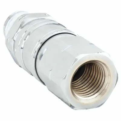 GUARDAIR Swivel Connector: Steel, Nickel-Plated Steel, 1/4 in Female NPT Inlet - Ball-Joint Swivel Air Line Fittings