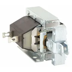 Laminated solenoid rated for 120V AC continuous duty. Provides linear actuation with a stroke range of 1/8 to 3/4 in and pull force from 16.0 to 80.0 oz. Measures 1 7/16 in deep, 1 5/8 in long, and 1 3/16 in wide. Suitable for general industrial applications such as valve actuation, locking mechanisms, and automated sorting equipment.
