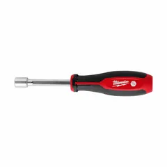 This SAE-sized pass-through nut driver from the HollowCore™ series features a hex drive and a magnetized tip. Designed for standard hollow hex nut applications, it allows driving and removing nuts on threaded rod or studs. The magnetized tip holds fasteners securely during use.