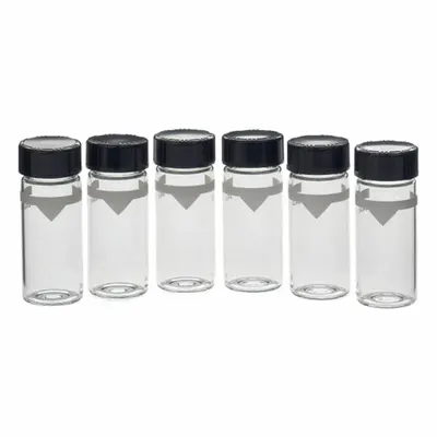 HACH Portable Turbidimeter Sample Cell: (6) Sample Cells with Cap - Turbidity Meter Accessories