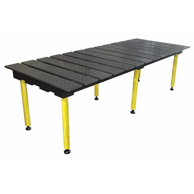 BUILDPRO Welding Table: 36.5 in Ht, 38 in Dp, 78 in Wd, 4,400 lb Wt Capacity - Fixed-Height Modular Welding Tables