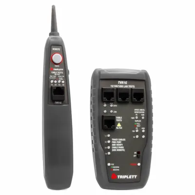 TRIPLETT Cable Tester: TVR1G, TVR1G Light/TVR1G Sound, Opens/Shorts/Split Pairs - Tone Generator & Speaker Probe Kits
