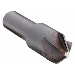 This six-flute countersink is designed for creating smooth, chamfered recesses for flat-head screws. The six-flute configuration reduces chatter and produces a finer finish compared to standard three-flute tools. Suitable for deburring and precision assembly in metalworking and machining applications.