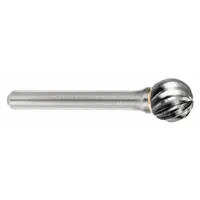 Ball-shaped carbide bur with Inox Cut geometry for deburring, contouring, and finishing on stainless steel and hard metals. Head diameter 1/4", shank 1/8". Trade number SD-51