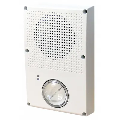 EDWARDS SIGNALING Speaker Strobe: 24 V DC/25/70 V, 8.5 in Overall Ht - Fire Alarm Speakers with Strobe Light