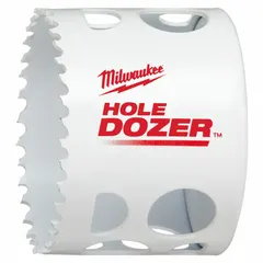 Bi-metal hole saw for cutting wood, metal, plastic, and drywall. Features 3.5 teeth per inch and a maximum cutting depth of 1-5/8 inches. Requires separate arbor with 5/8-18 thread connection. Suitable for general construction, electrical, and plumbing installations.