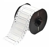 Sleeve Label: 3/8 in x 2 in, Polyolefin, White (Matte), For 4 AWG to 12 AWG Wire Gauge (MPN B33D-375-2-342)