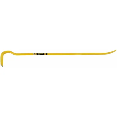 STANLEY Pry Bar: Claw End, 42 in Overall Lg, 3/4 in Bar Wd, 2 1/4 in End Wd, T No - Wrecking Bars