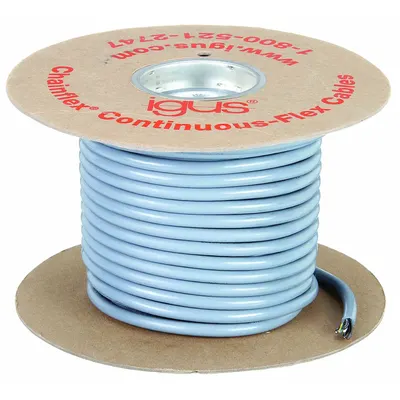 CHAINFLEX Control Cable: 18 AWG Conductor Size, 5 Conductors, PVC, 100 ft - Continuous Flexing Exposed Run Tray Cables