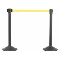 Barrier Post with Belt: 38 1/2 in Post Ht, 77 in Belt Lg, Yellow, 2 No. of Posts, No Pattern (MPN U2000YEL)