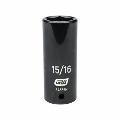 GEARWRENCH General Purpose Impact Sockets: 1/2 in Drive Size, SAE, 15/16 in Socket Size - 1/2" Drive Impact Sockets