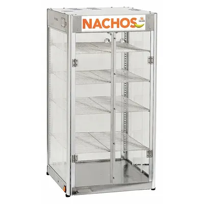 CRETORS NAACN-X Heated Display Case, Silver, 550W, 4.6A, 6 Shelves - Heated Display Cases
