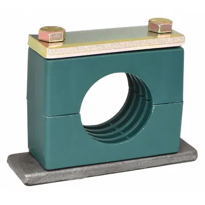 ZSI Vibration-Dampening Beta Clamp: Ribbed Bore, Steel Clamp, Polypropylene Cushion - Vibration-Dampening Textured Core Beta Clamps