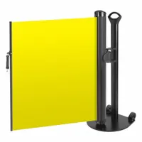 Single Mobile Stand: 38 in Post Ht, 11 1/2 ft Belt Lg, Yellow, 1 No. of Posts, No Pattern (MPN ZP+SB-Y-IH)