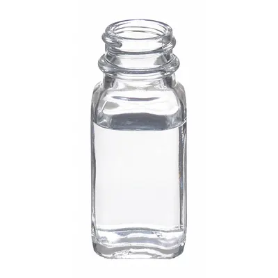 WHEATON Bottle: 30 mL, 24-400 mm, No Closure, No Closure, Colorless - Rectangular Glass Lab Bottles