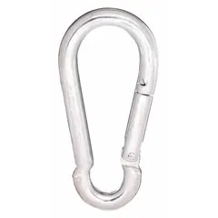 This load-rated spring snap features a solid steel gate and a working load limit of 175 lb. It is designed for non-lifting applications such as securing loads, tethering equipment, or use in fall-restraint systems. Not for lifting.