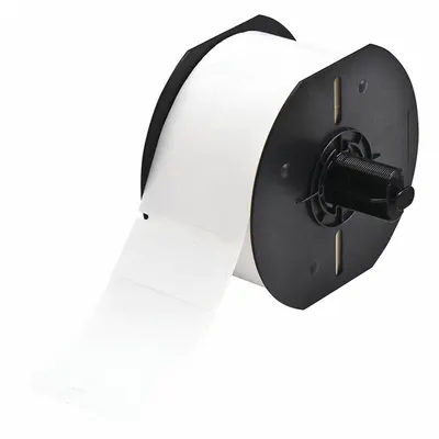 BRADY Wraparound Label: 3 3/4 in x 2 in, Vinyl, White (Matte), For 1 AWG Wire Gauge - Brady Precut Label Rolls