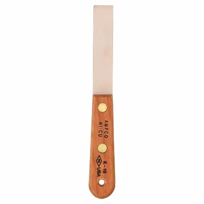 AMPCO Putty Knife: Bld. Mat. Copper Nickel, Hdl. Mat. Wood, Stiff - Standard Scrapers