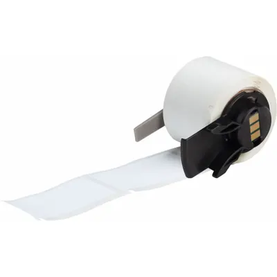 BRADY Pre-Cut Label Stock Roll: 2 in x 1 in, Acrylic, Permanent Adhesive, 100 Labels - Brady Thermal Transfer Precut Label Rolls