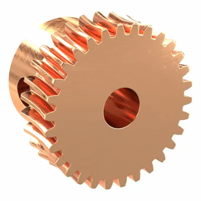 KHK GEARS Worm Wheel: Reduction Ratio 15, Module m 0.5, Right Hand, 20° Pressure Angle - Metric Worm Wheels