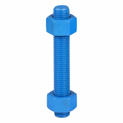 USA FASTENER Fully Threaded Stud: 7/8"-9 Thread Size, Steel, Grade B7, PTFE Coated, 6 in Lg - PTFE-Coated Fully-Threaded Rods & Studs