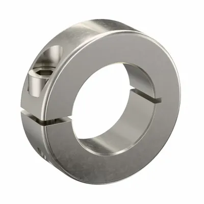 RULAND MANUFACTURING Shaft Collar: 1-Piece, Metric, Round, Clamp-On, 28 mm Bore Dia - Stainless Steel Shaft Collars