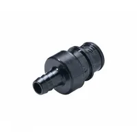 Quick Connection Coupling: Straight, 3/8 in ID Size, Quick-Disconnect Coupler x Barbed, Polysulfone (MPN HFCD22657)