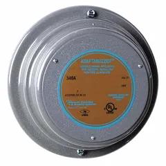 This indoor buzzer alarm operates on 24V AC and has a 5 1/16 in diameter with a gray finish. It is used for audible signaling in industrial facilities, such as alarms, warnings, or process notifications in manufacturing plants, warehouses, and commercial buildings.
