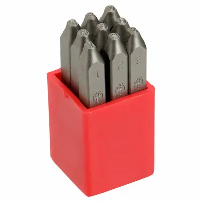 OEM Hand Stamp Kit: 0 thru 9 (6 doubles as 9) - Heavy-Duty Sharp-Face Hand Stamps