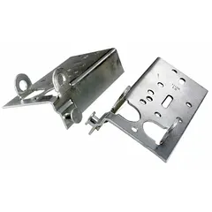 This bottom-mount bracket secures garage door rollers to the door panel. Designed for track sizes up to 2 inches. Sold as a 2-pack for installation or replacement on sectional garage doors.
