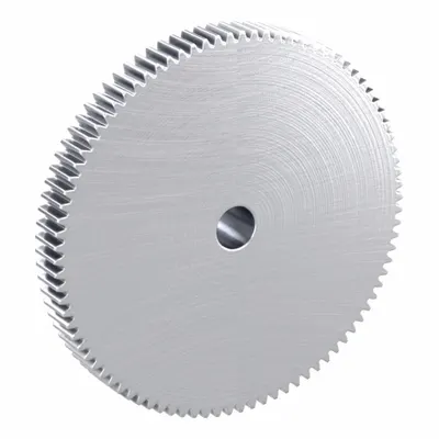 KHK GEARS Spur Gear: Module m 1.5, 90 Teeth, 15 mm Bore Dia, Stainless Steel, 20° Pressure Angle - Metric Spur Gears with Standard Hub