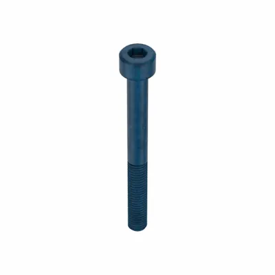 METRIC BLUE Socket Head Cap Screw: M5x0.80 Thread Size, 50 mm Lg, Std, Blue Phosphate - Metric System Standard Socket Head Cap Screws