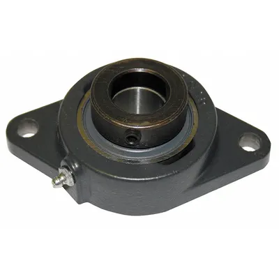 TIMKEN 2 Bolt Flange Bearing: Radial Ball, 25 mm Bore, Cast Iron, Eccentric Collar - General Purpose Flange-Mount Ball Bearings