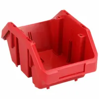 QUANTUM STORAGE SYSTEMS Cross-Stacking Bin: 6 5/8 in x 9 1/2 in x 5 in, Red, Label Holder Included (MPN QP965RD)