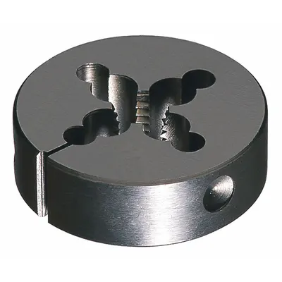 CLE-LINE Round Threading Die: 1/2"-13 UNC, 2 in OD, Adj, Carbon Steel (MPN C65303) - Adjustable Round Threading Dies