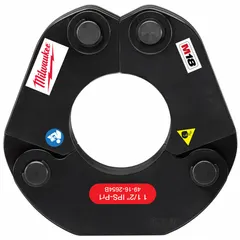 Press ring accessory for 1-1/2 in carbon steel or stainless steel pipe. Compatible with standard and extended press tools. Used to form secure press connections in plumbing, HVAC, and industrial piping systems.
