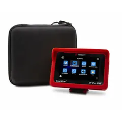 The TRIPLETT HD CCTV Tester (8066) is a video surveillance tester with a 4-inch LCD touchscreen. It supports 4K H.264 and 4K H.265 video formats and is compatible with TVI camera systems. The unit features RS485 input for PTZ control testing and is used for video transmission verification.