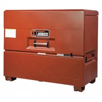 CRESCENT JOBOX Piano-Style Jobsite Box: 31 in W x 60 in D x 51 in H, 48.9 cu ft, Padlock, Brown (MPN 2-682990-01)