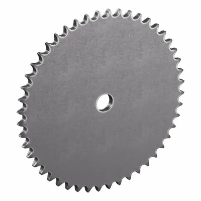 TRITAN Roller Chain Sprocket: No Hub, For Single Strands, 41, 48 Teeth, 7.645 in Pitch Dia - Size 41 Plain-Bore Roller Chain Sprockets