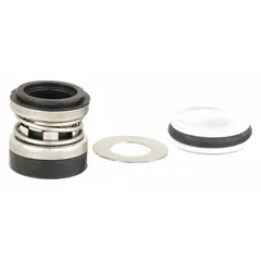 Mechanical seal and seat assembly for use in rotating equipment such as pumps and mixers. Compatible with Dayton model 4KHC5. Prevents fluid leakage between rotating shaft and stationary housing.
