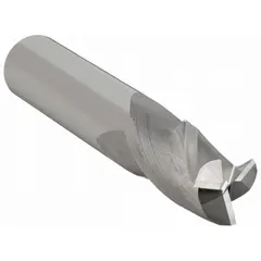 Carbide square end mill with 3 flutes, 5/8" mill diameter, 1-1/4" length of cut, and 3-1/2" overall length. Designed for milling aluminum and non-ferrous materials in profiling, slotting, and high-speed machining applications.