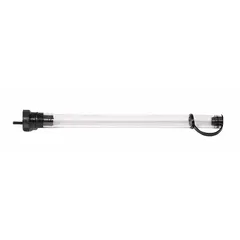 This polyethylene pour spout has a 1-inch overall diameter and is designed for controlled fluid transfer into confined openings. It fits standard funnels for use in vehicle and equipment maintenance tasks requiring precise pouring.