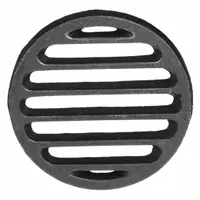 APPROVED VENDOR Grid: Round, 3 7/8 in Overall Dia, 3/8 in Overall Ht, Cast Iron, Phosphating, Black