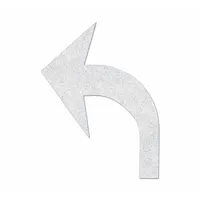 RAE Preformed Thermoplastic Pavement Markings: Left Turn Arrow, White, 8 ft Lg, 6 1/8 ft Wd, Whites (MPN PR-TH-3545)