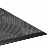 Entrance Runner: Diamond, Indoor, Heavy, 3 ft x 10 ft, 3/8 in Thick, Polypropylene, Rubber, Grays (MPN 9JFR7)