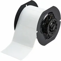 Polyester label roll with metal-detectable properties for use in environments where label contamination must be detected by metal detectors. Each roll contains 500 gray labels measuring 2 in x 3 in with a 2 in core. Compatible with BBP33 printer series. Suitable for industrial labeling in food processing, pharmaceutical, and manufacturing facilities.