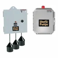 LIBERTY PUMPS Duplex Control Panel: Duplex, 3, 208/240/480V AC, 6 to 10 A, Tether Float, Plastic, 4X (MPN AE34=3-191-3)