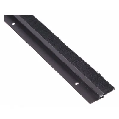 NATIONAL GUARD D608DKB-84" Metal Leaf Weatherstripping with Nylon Brush Insert