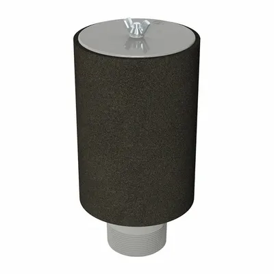SOLBERG Filter Silencer: 2 1/2 in Inlet Size, 195 scfm, 12.5 in Overall Ht, 6 in Outside Dia - Air Compressor Intake Filters & Silencers